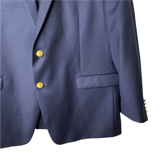 Lauren Ralph Lauren Classic Mens Wool Blazer Sport Coat Gold Buttons Preppy 46R - Picture 4 of 13